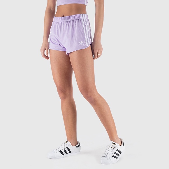 lilac adidas shorts